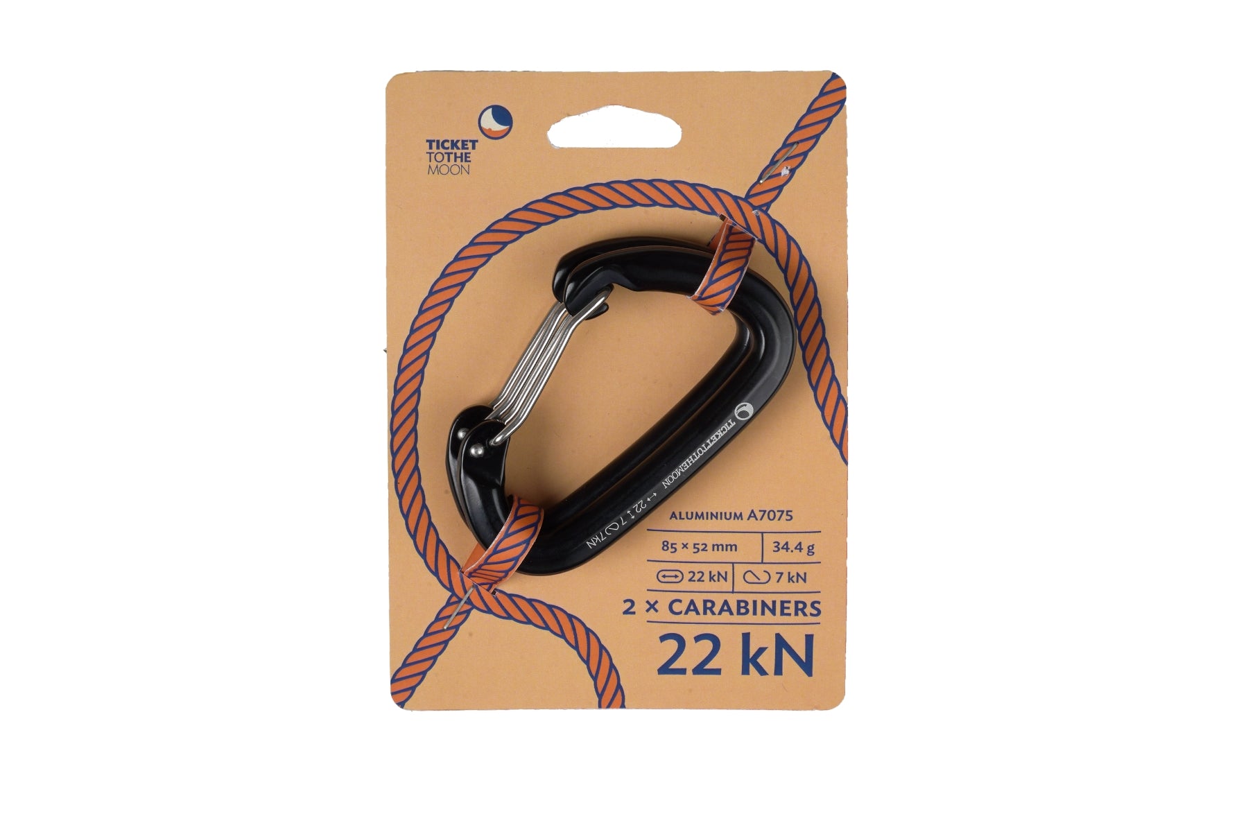 22kN Carabiner Set - 2200kg Heavy-Duty Hammock Hooks (2-Pack)