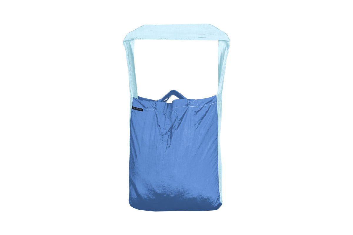 Moon Bag Large in Light Blue and Cloud, front view