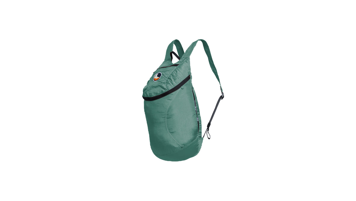 Backpack XS in Petrol Green, side view with shoulder strap